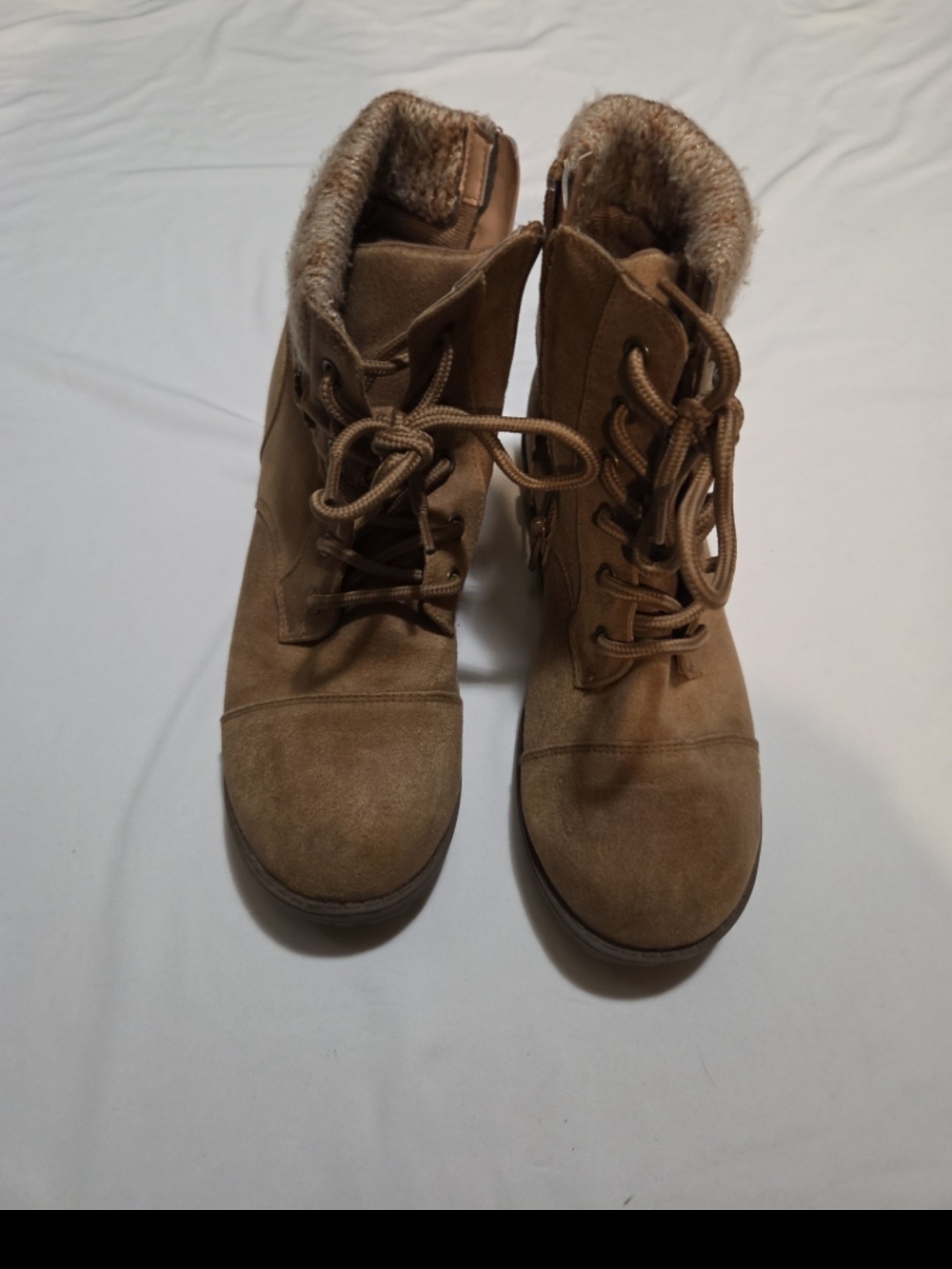 Unread girls 3.5 brown high top boots #06